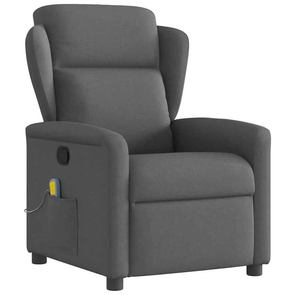 Grey Fabric Manual Recline Massage Chair
