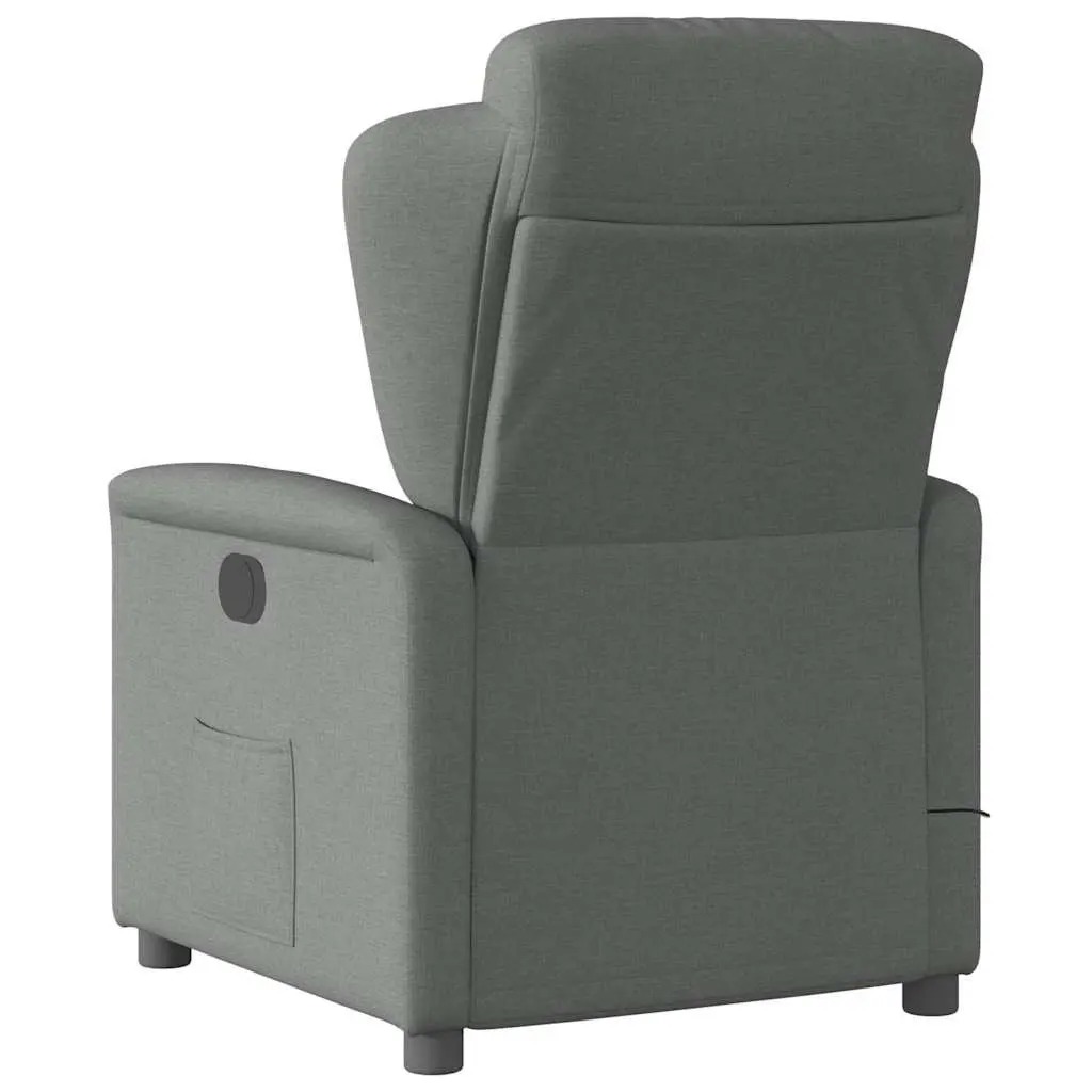 Grey Fabric Manual Recline Massage Chair