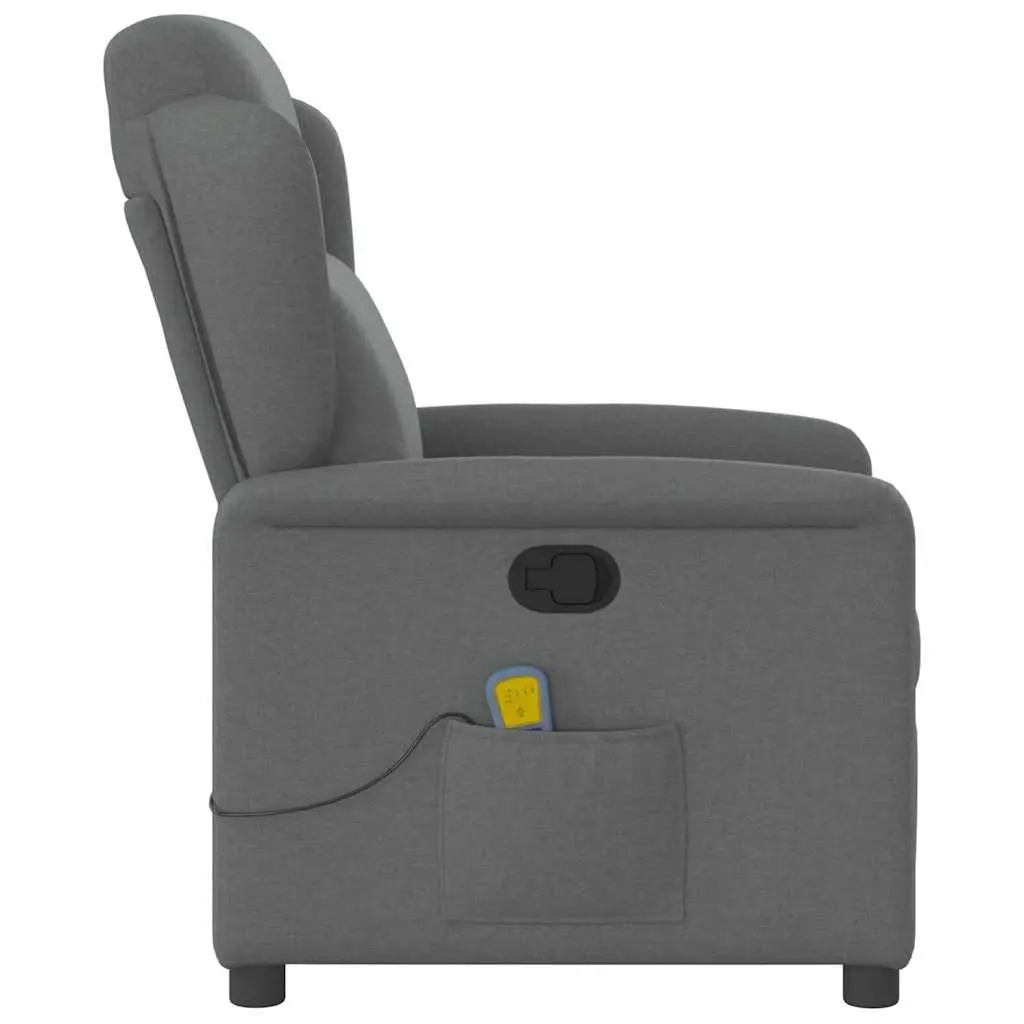 Grey Fabric Manual Recline Massage Chair