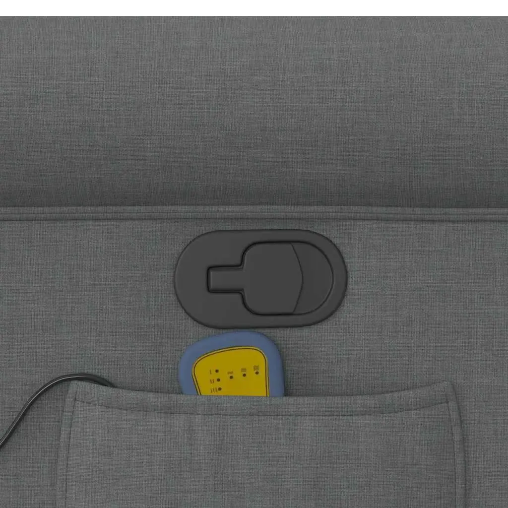 Massage Recliner Chair for Living Room Grey Fabric Manual Recline Vibration Lounger