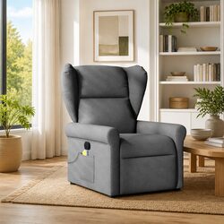 Specifications of Grey Fabric Manual Recline Massage Chair