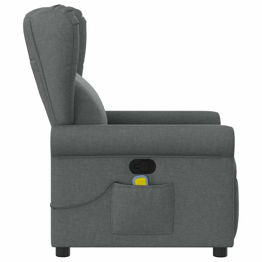 Grey Fabric Manual Recline Massage Chair