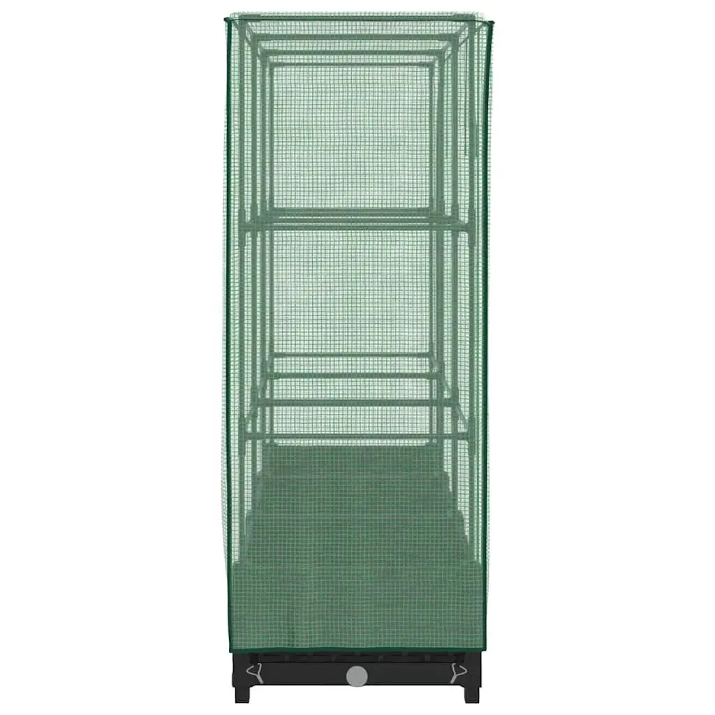 Raised Garden Bed Greenhouse Cover for Growing Plants 120 x 40 x 123 cm Black Rattan
