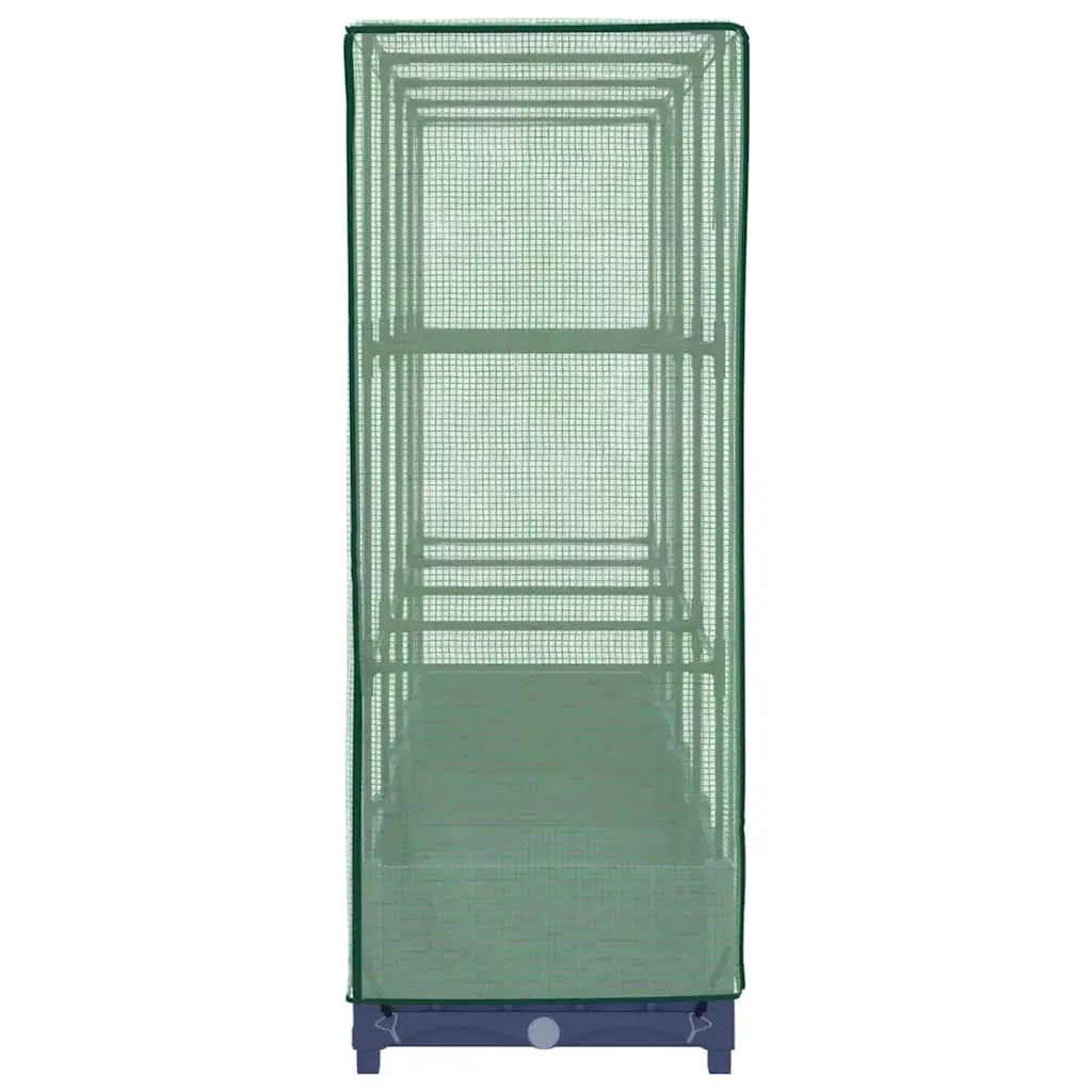 Raised Bed Greenhouse Cover Garden Planter Rattan Look 160x40x123cm Grey Growing