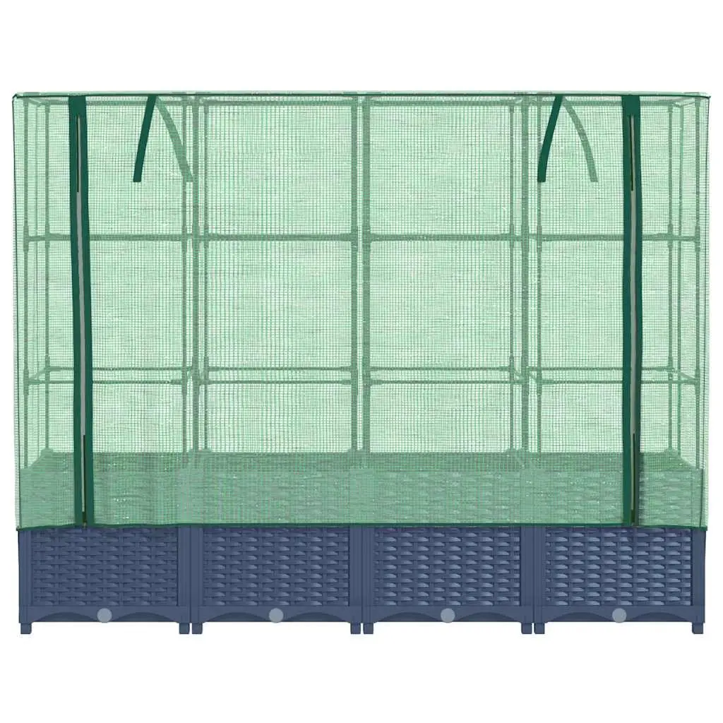 Raised Bed Greenhouse Cover for Garden 160x40x138cm Grey