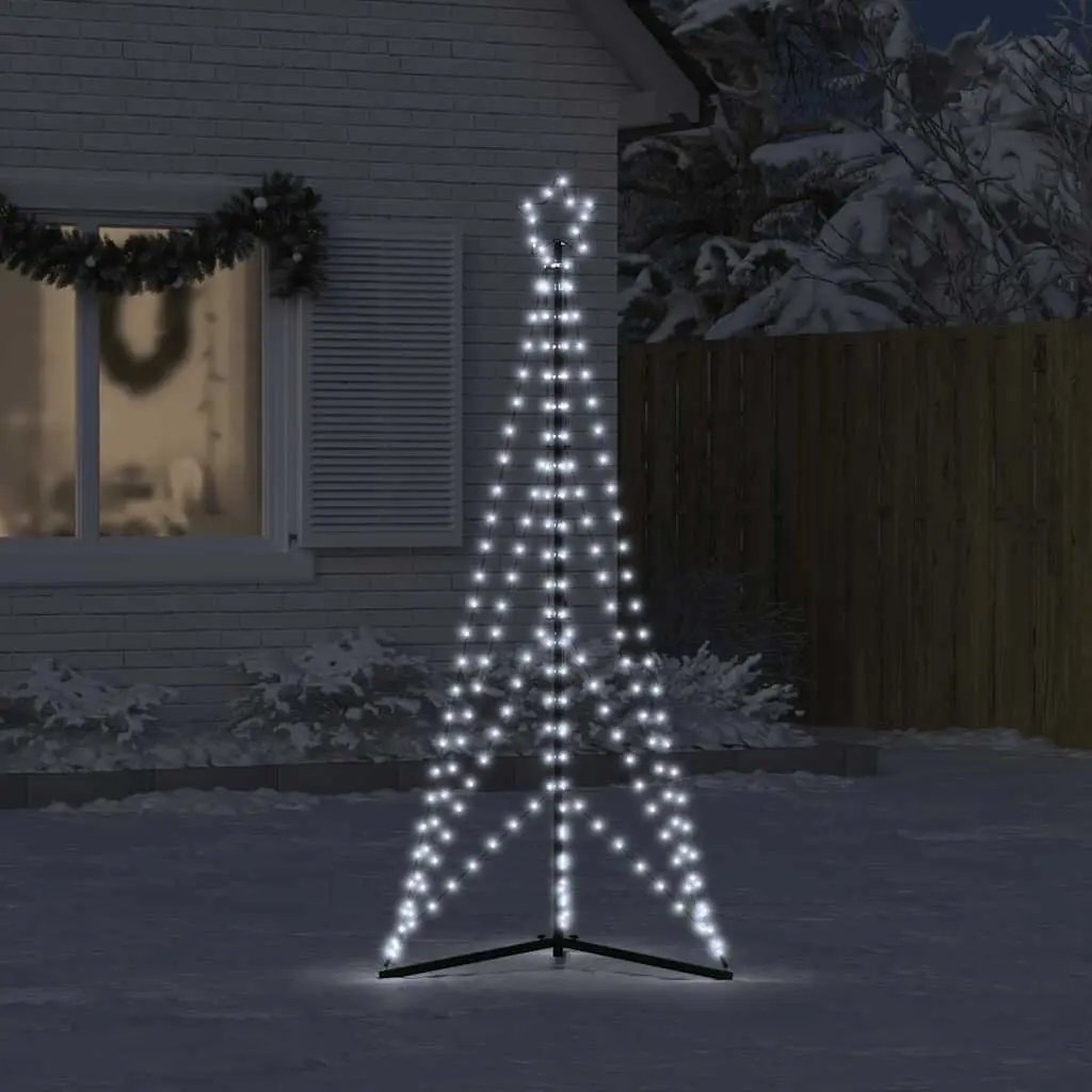 LED Christmas Tree Indoor Outdoor 182cm 363 Cold White Lights 8 Effects