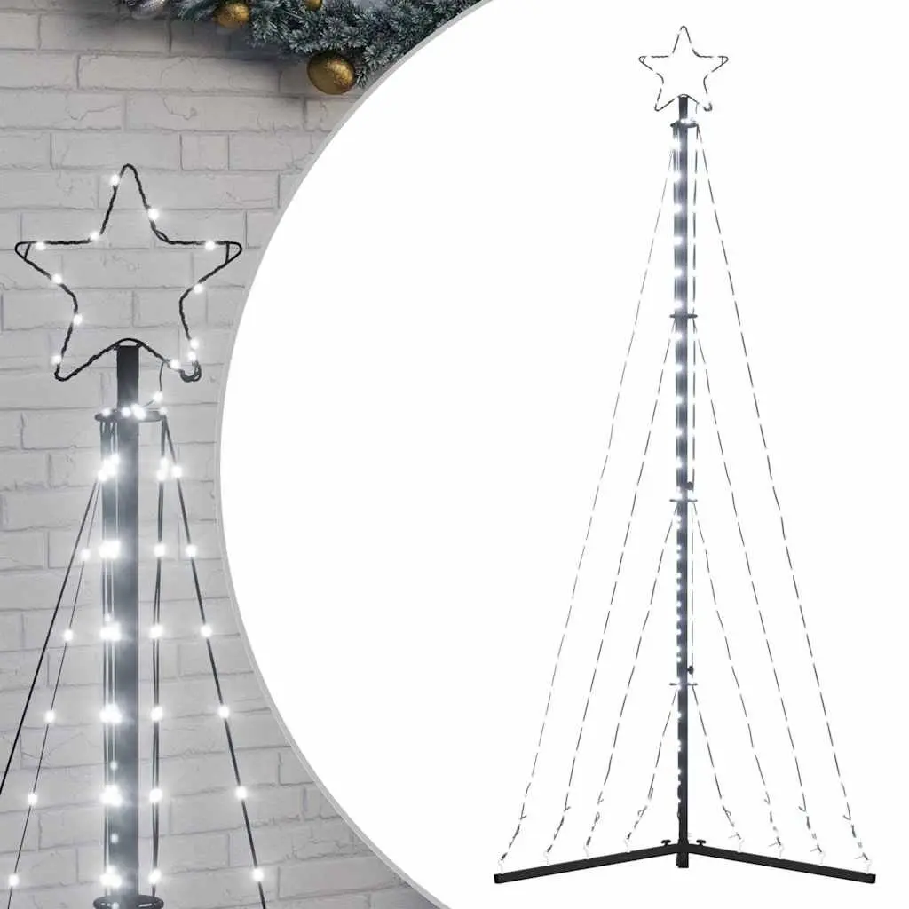 LED Christmas Tree Indoor Outdoor 187cm 339 Cold White Lights 8 Effects