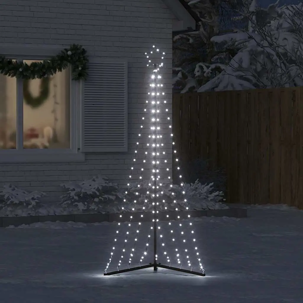 LED Christmas Tree Indoor Outdoor 187cm 339 Cold White Lights 8 Effects