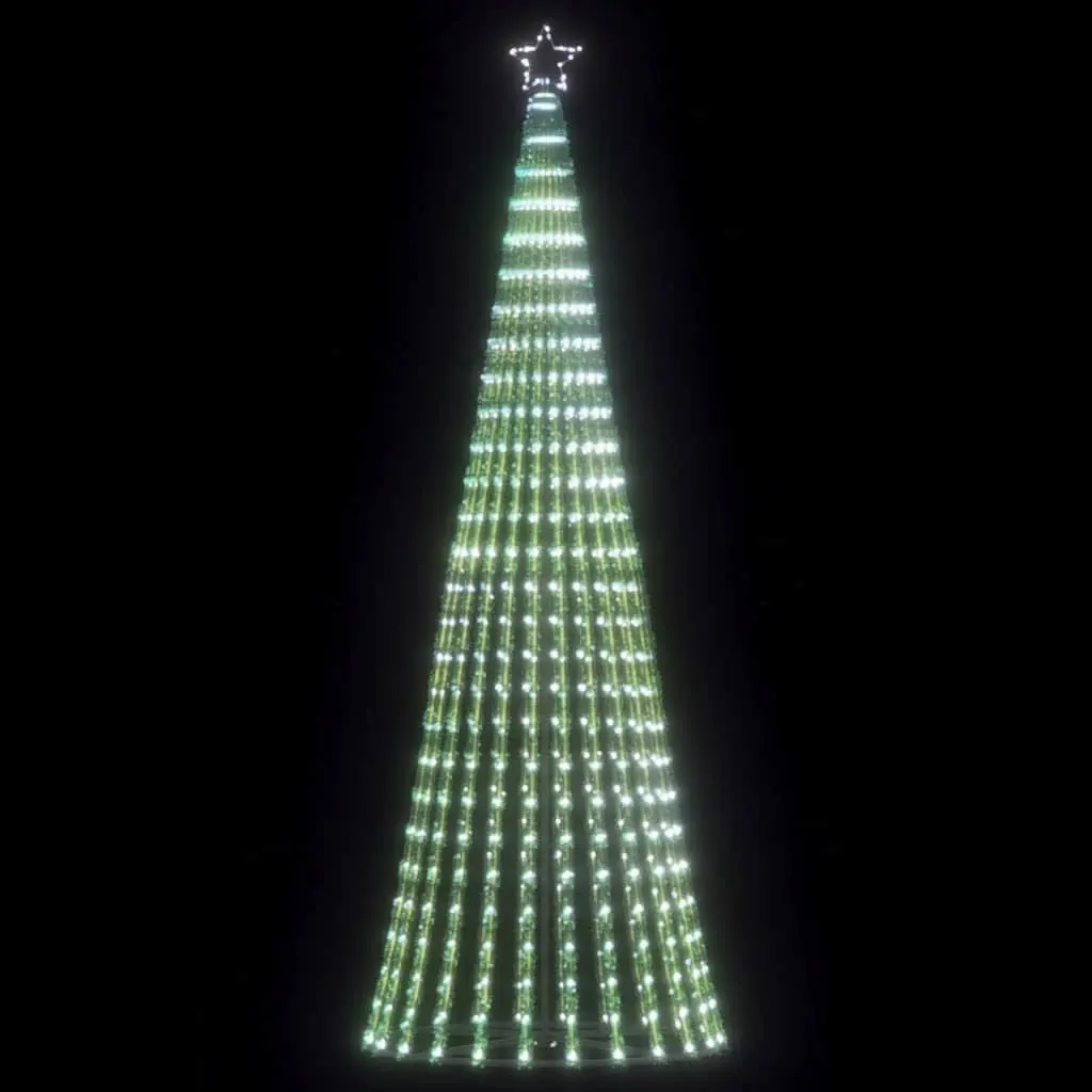 LED Christmas Tree Indoor Outdoor 250 cm 475 Cold White Lights 8 Effects