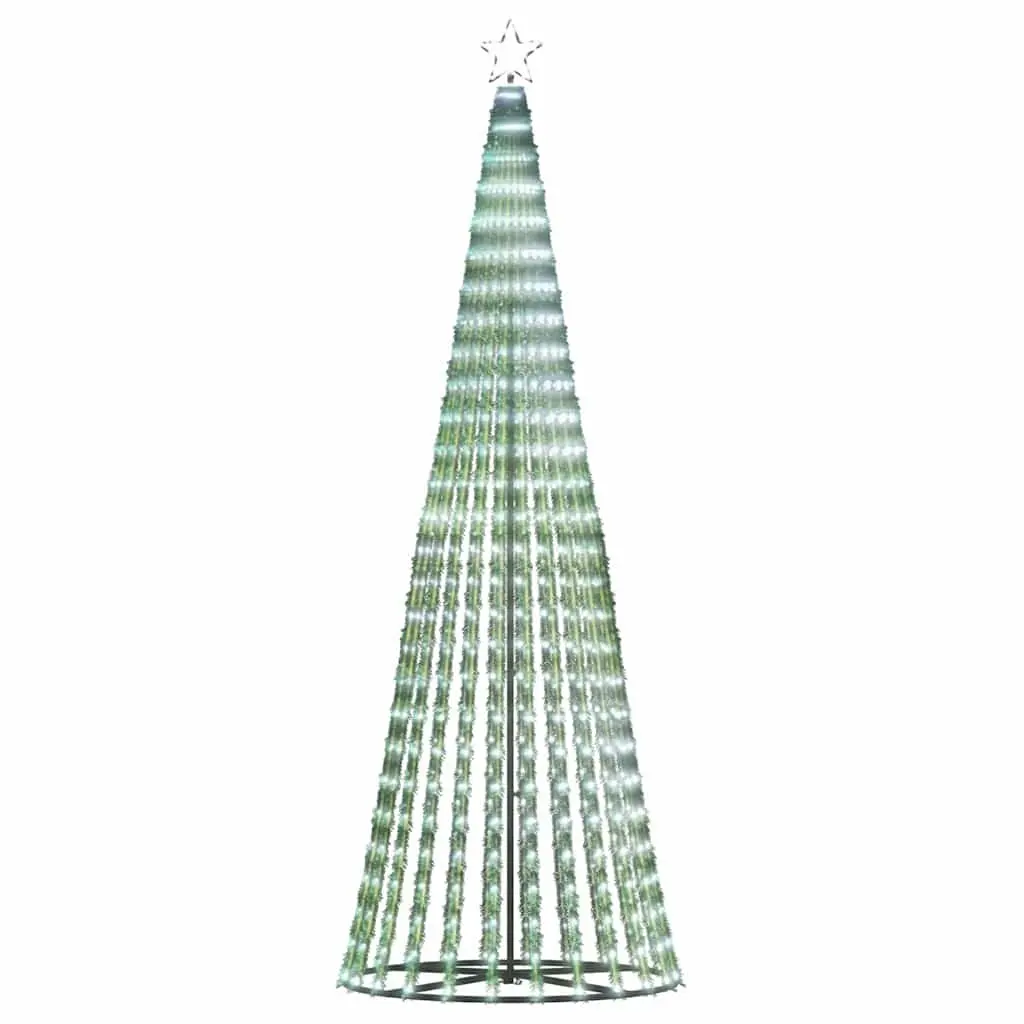 LED Christmas Tree Indoor Outdoor 250 cm 475 Cold White Lights 8 Effects