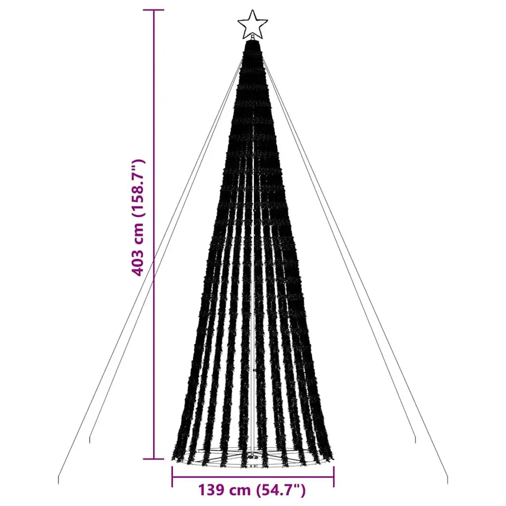 LED Christmas Tree Indoor Outdoor 400cm 1028 Warm White Lights 8 Effects