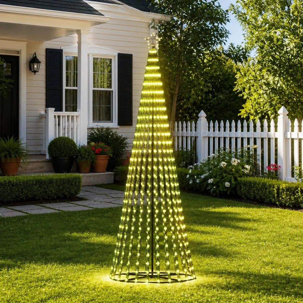 LED Christmas Tree Indoor Outdoor 300cm 570 Warm White Lights 8 Effects