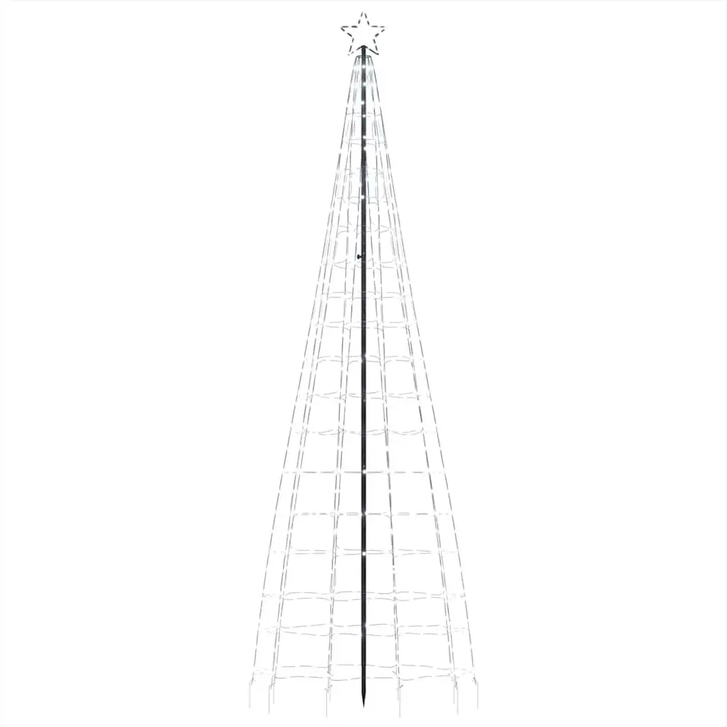 LED Christmas Tree with Spikes 570 Lights Cold White 300cm Indoor Outdoor