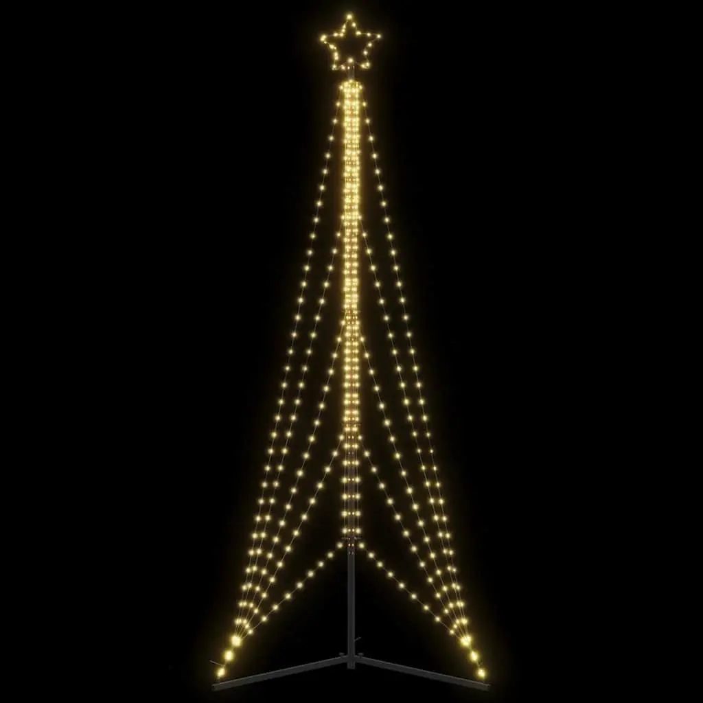 LED Christmas Tree Indoor Outdoor 302cm with 525 Warm White Lights and 8 Effects