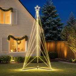 LED Christmas Tree: 615 Warm White Lights, 404.5 cm