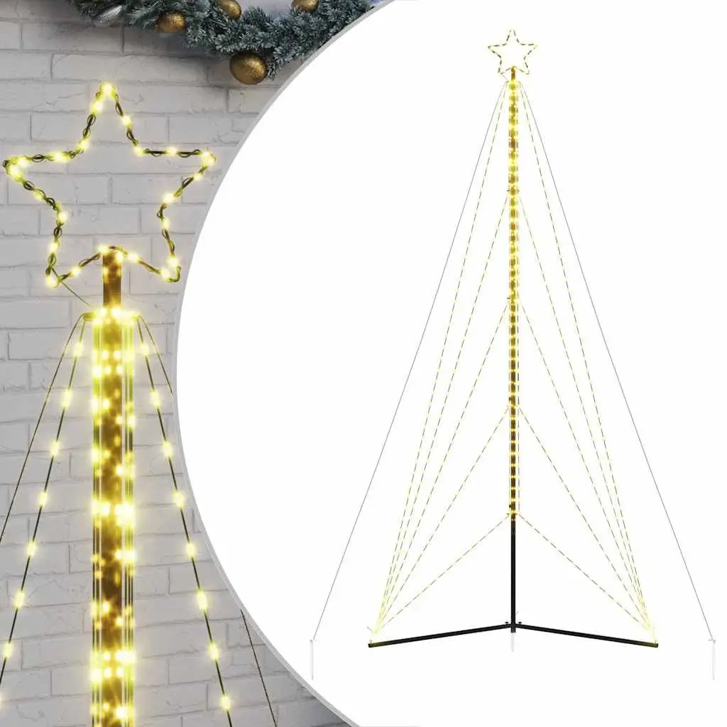 LED Christmas Tree 615 Warm White Lights 8 Effects Indoor Outdoor Holiday