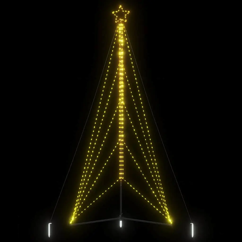 LED Christmas Tree 615 Warm White Lights 8 Effects Indoor Outdoor Holiday