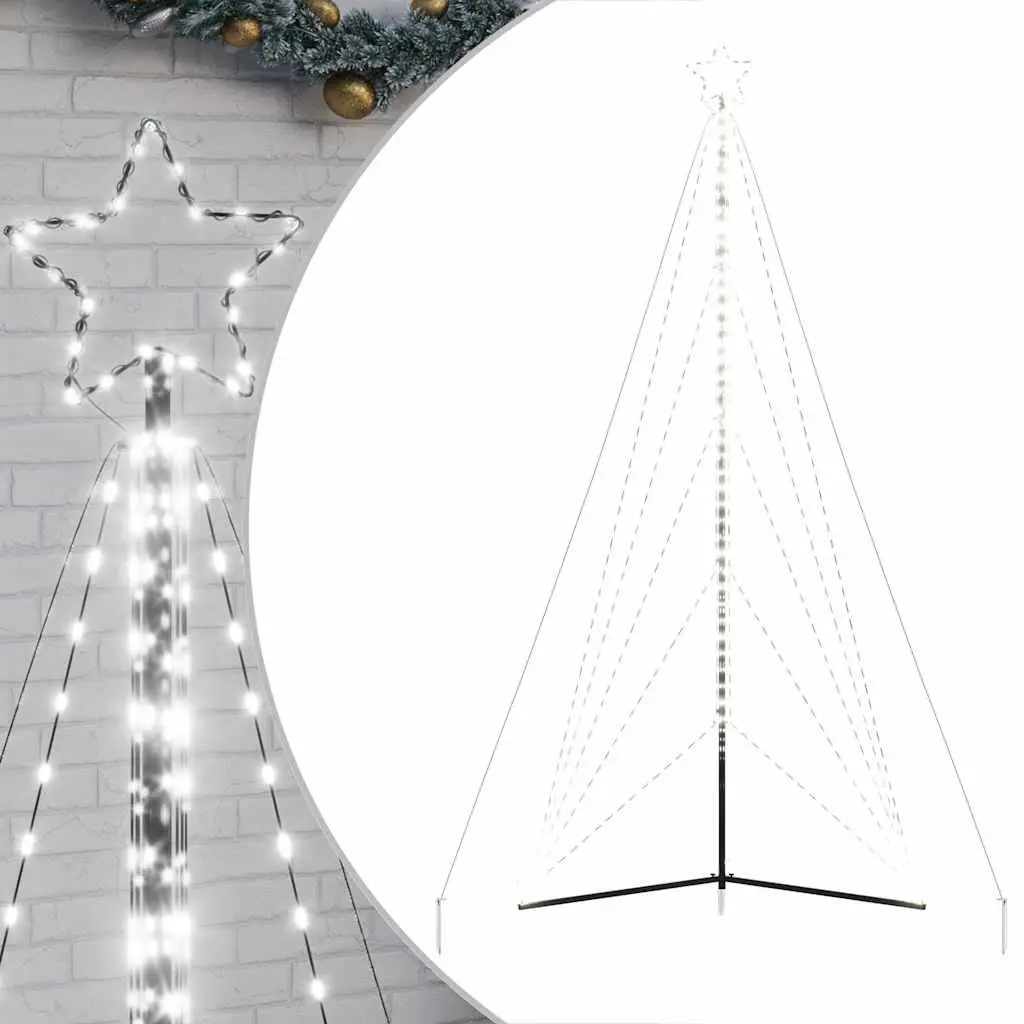 LED Christmas Tree Indoor Outdoor 4045 cm 615 Cold White Lights 8 Effects Holiday Decor
