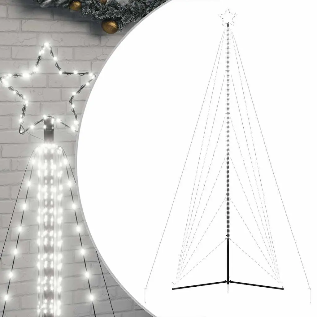 LED Christmas Tree 861 Cold White Lights 8 Effects Indoor Outdoor Decoration