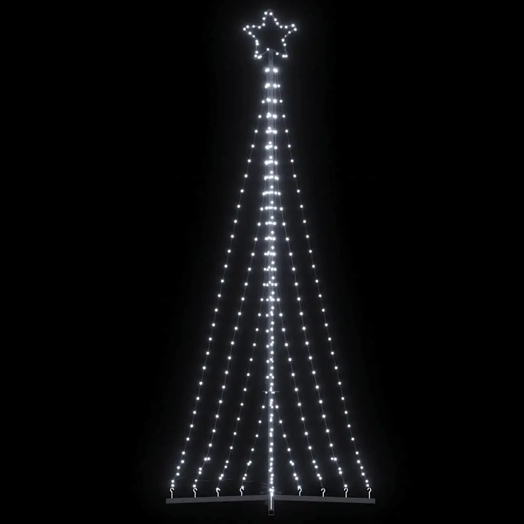 LED Christmas Tree Indoor Outdoor 240cm 447 Cold White Lights 8 Effects