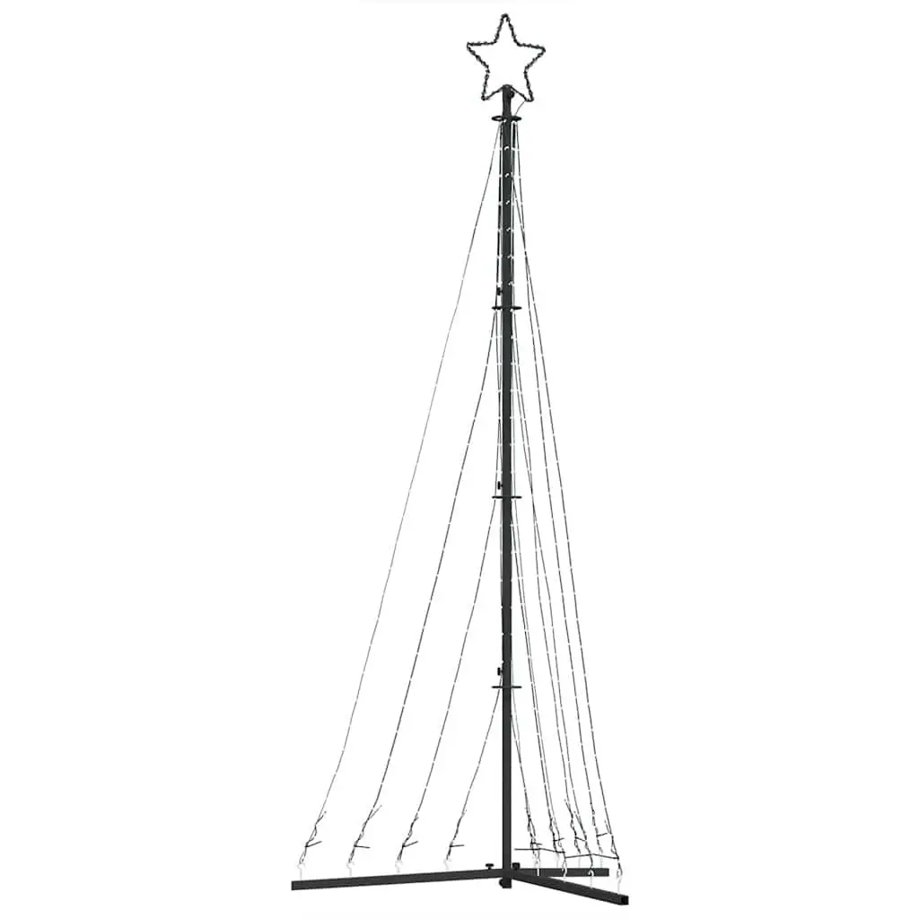 LED Christmas Tree Indoor Outdoor 240cm 447 Cold White Lights 8 Effects