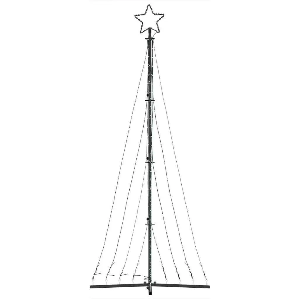 LED Christmas Tree Indoor Outdoor 240cm 447 Cold White Lights 8 Effects