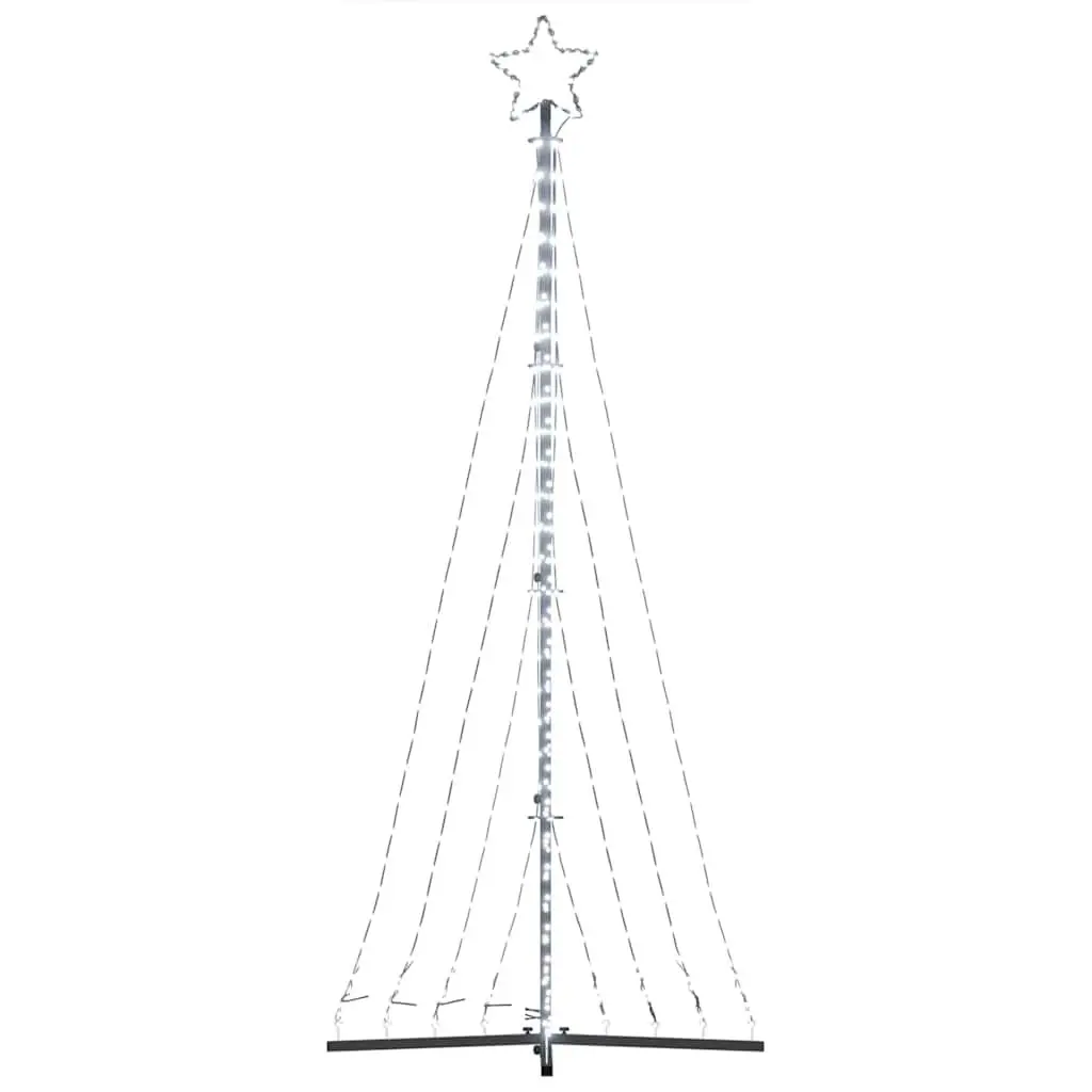 LED Christmas Tree Indoor Outdoor 240cm 447 Cold White Lights 8 Effects