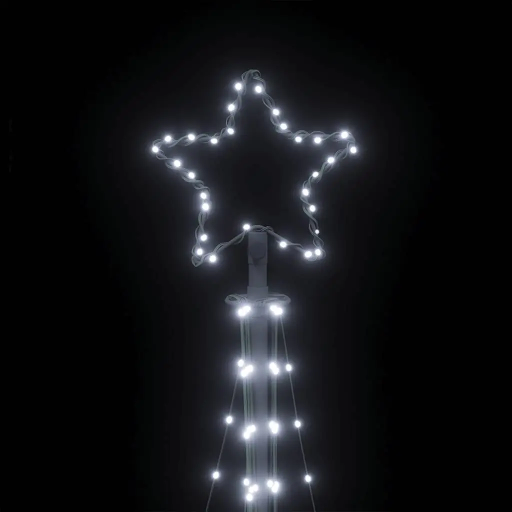 LED Christmas Tree Indoor Outdoor 240cm 447 Cold White Lights 8 Effects