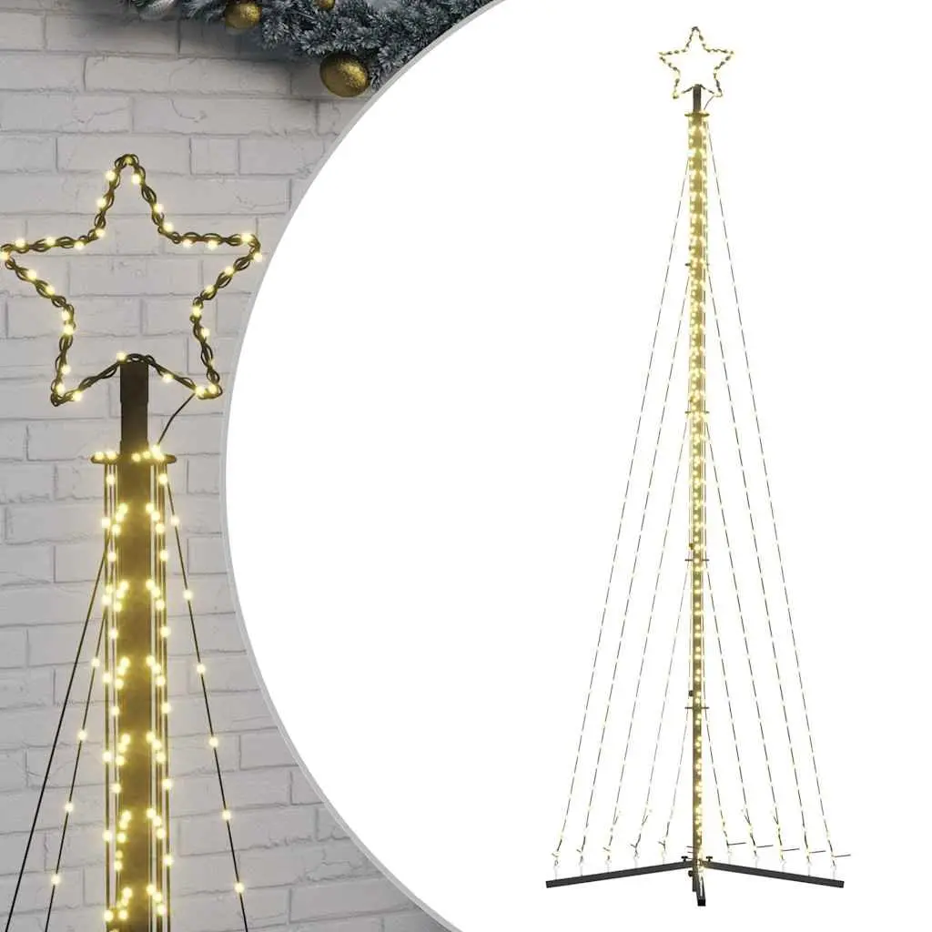 LED Christmas Tree Indoor Outdoor 302cm Warm White Lights