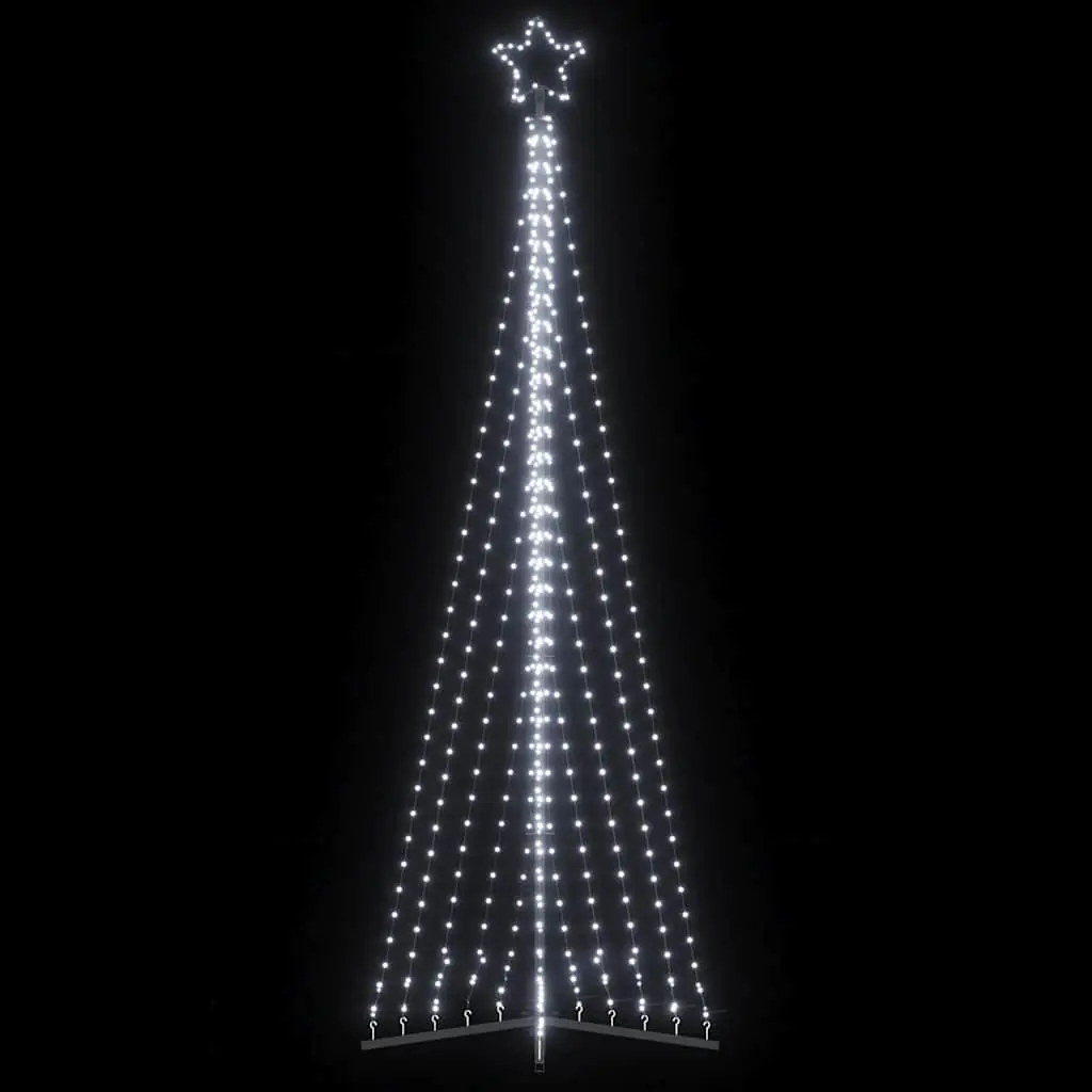 LED Christmas Tree Indoor Outdoor 302 cm 495 Cold White Lights 8 Effects