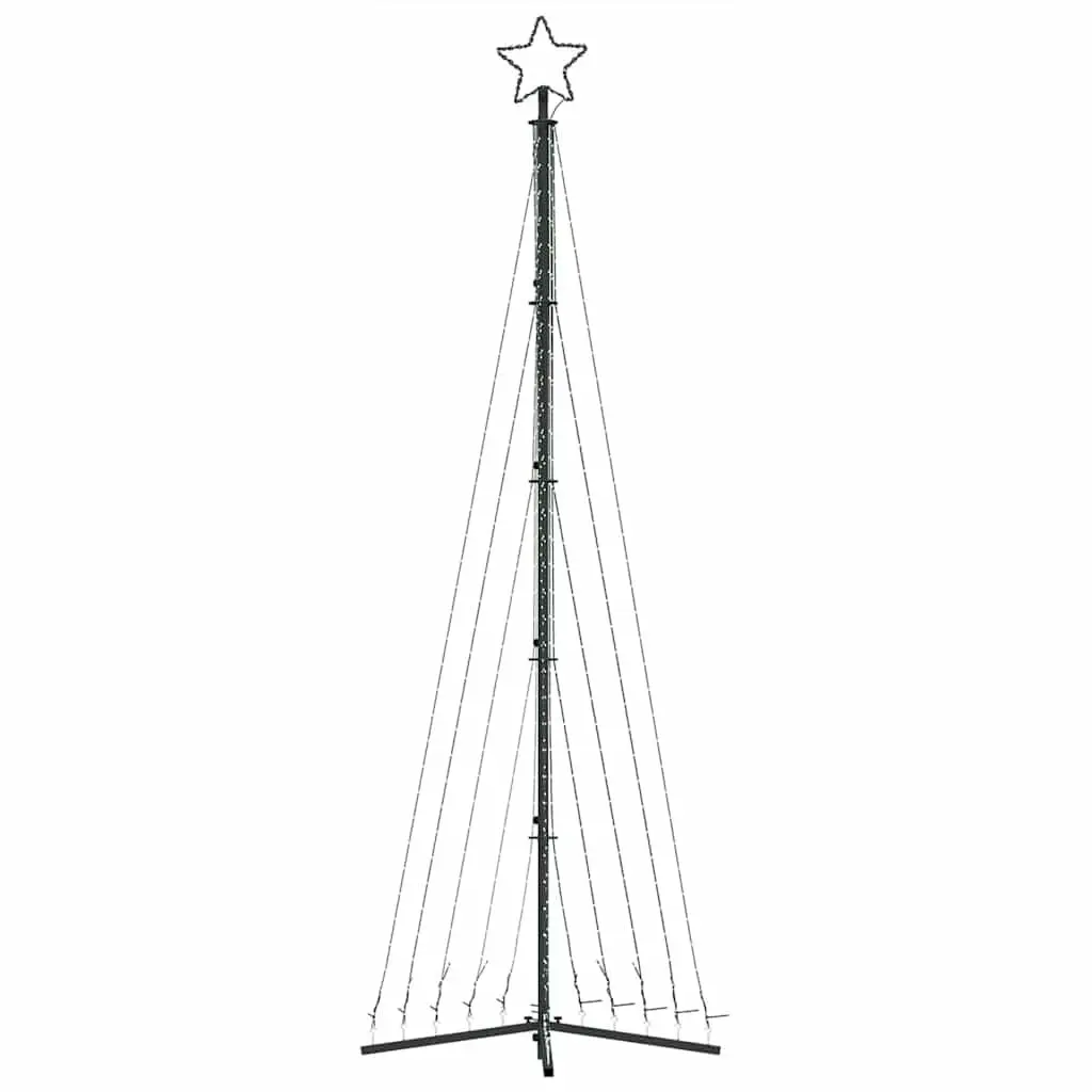 LED Christmas Tree Indoor Outdoor 302 cm 495 Cold White Lights 8 Effects