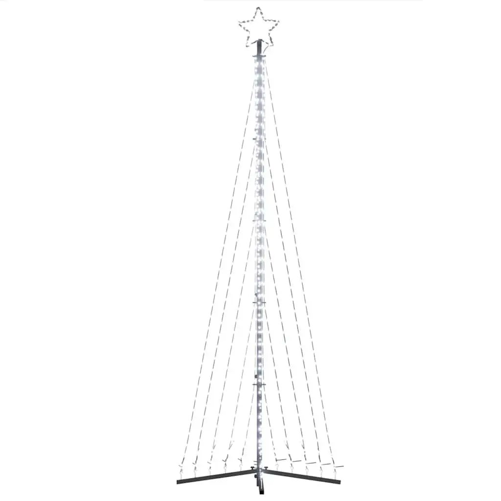 LED Christmas Tree Indoor Outdoor 302 cm 495 Cold White Lights 8 Effects