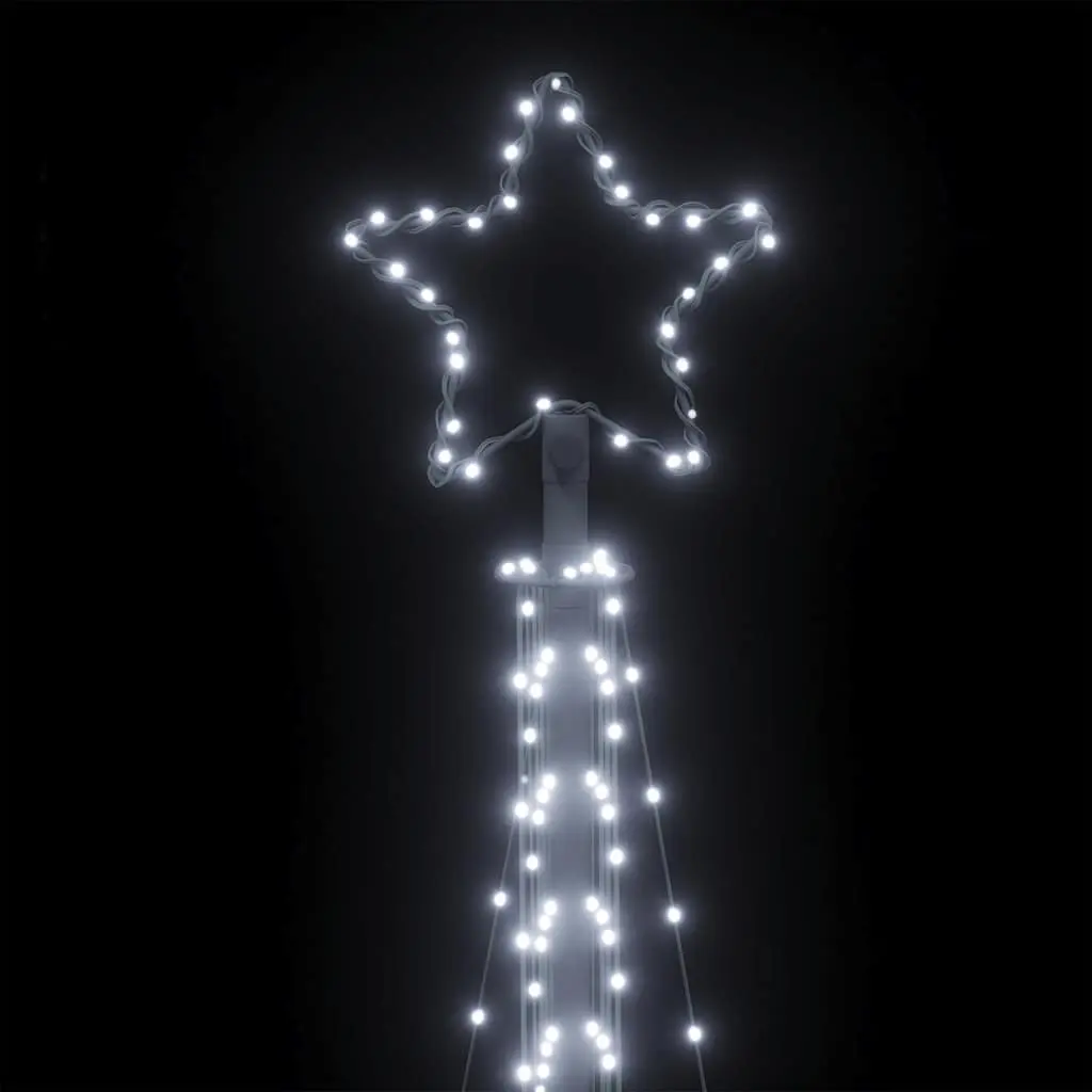 LED Christmas Tree Indoor Outdoor 302 cm 495 Cold White Lights 8 Effects