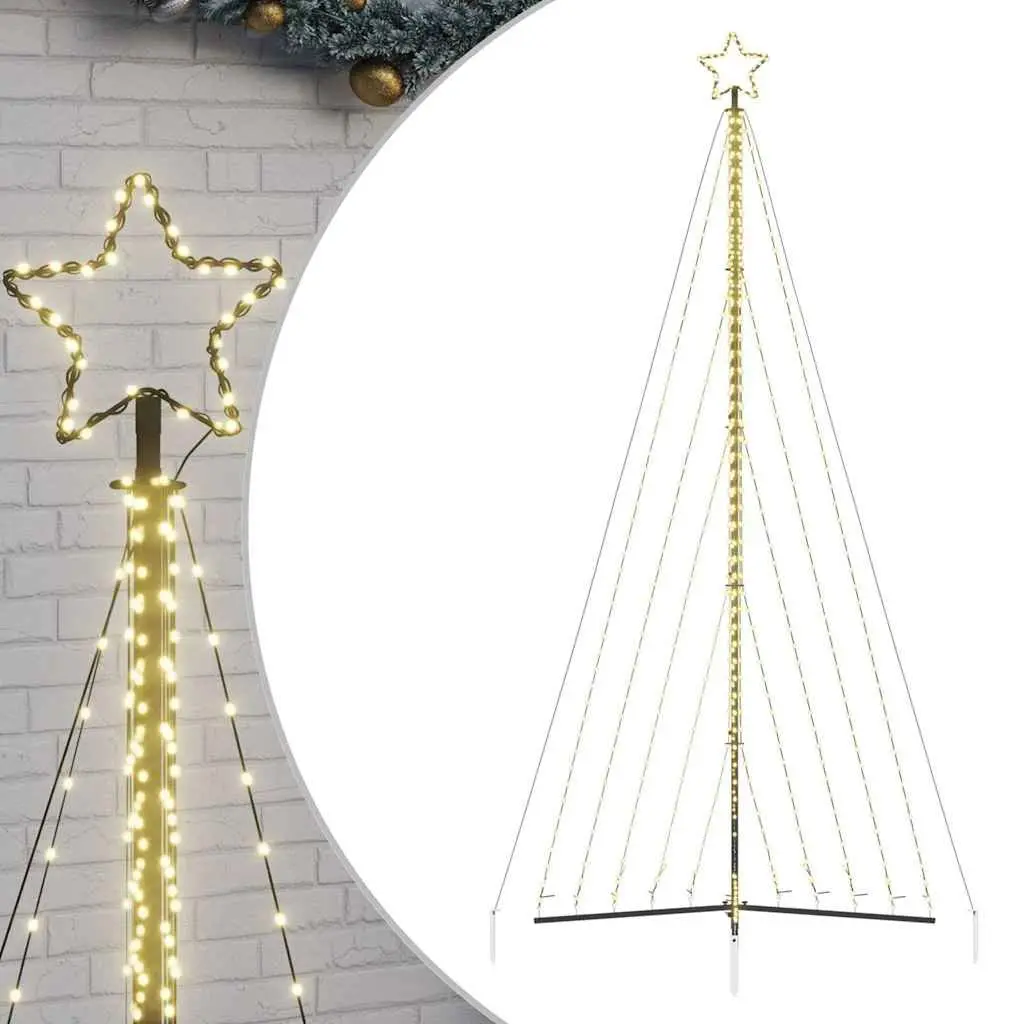 LED Christmas Tree 570 Warm White Lights 8 Effects Indoor Outdoor Decoration