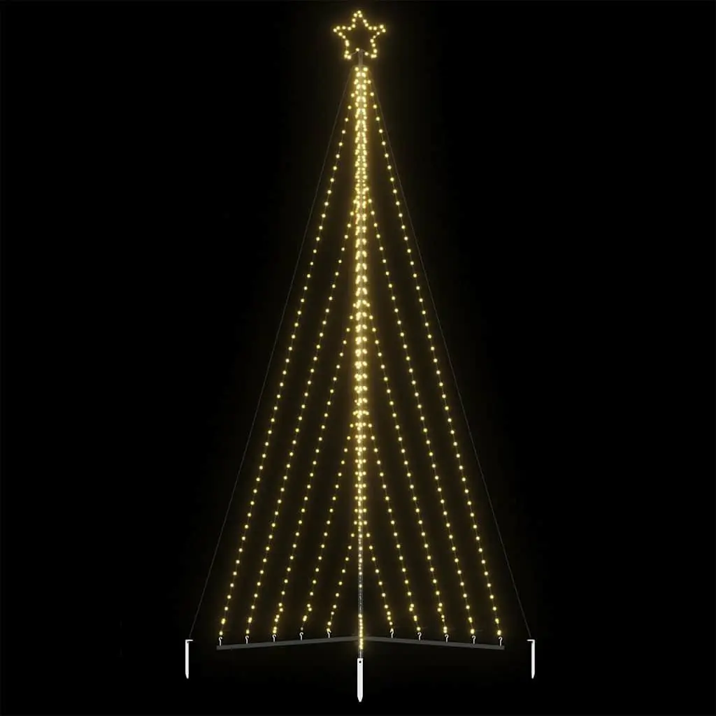 LED Christmas Tree 570 Warm White Lights 8 Effects Indoor Outdoor Decoration