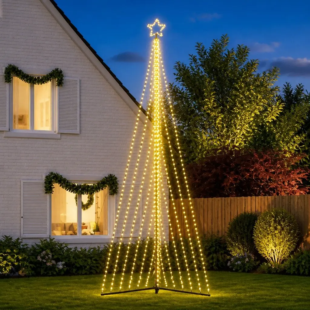 LED Christmas Tree Indoor Outdoor 478cm Warm White Lights 8 Effects