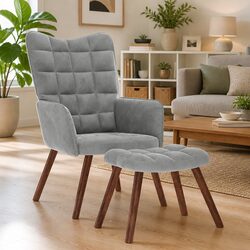 Specifications of Grey Velvet Relaxing Armchair
