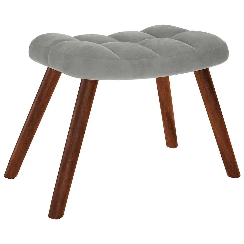 Grey Velvet Relaxing Armchair