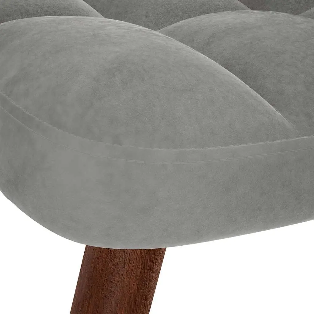 Rocking Chair with Footstool in Grey