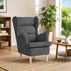 Specifications for Dark Grey Comfortable Armchair