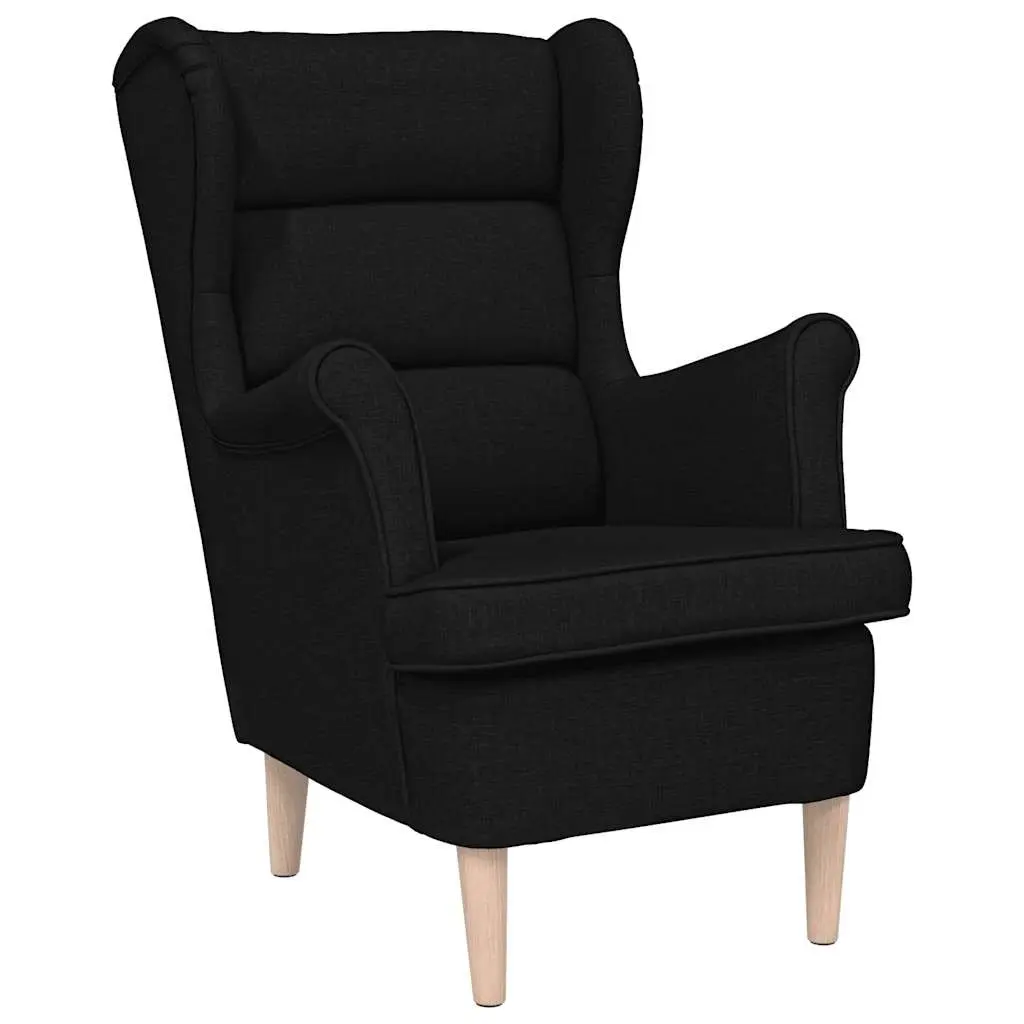 Armchair Black Comfortable Lounge Chair Living Room Bedroom Relaxation Seating
