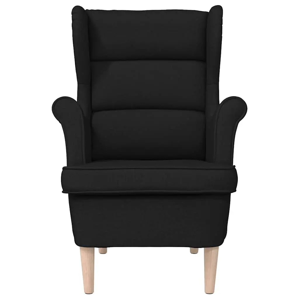 Armchair Black Comfortable Lounge Chair Living Room Bedroom Relaxation Seating