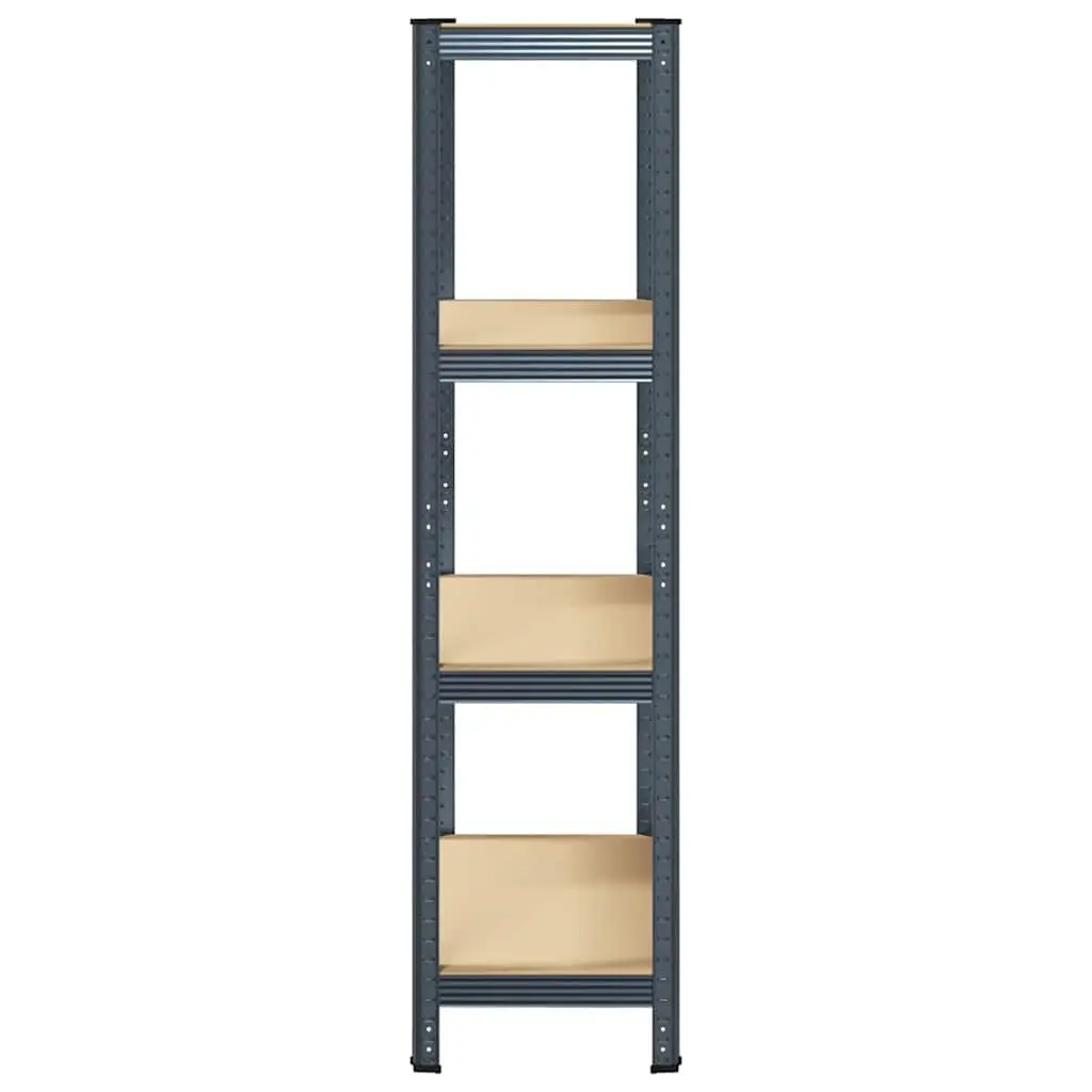 4-Layer Industrial Storage Shelf Anthracite Steel Frame Engineered Wood Garage