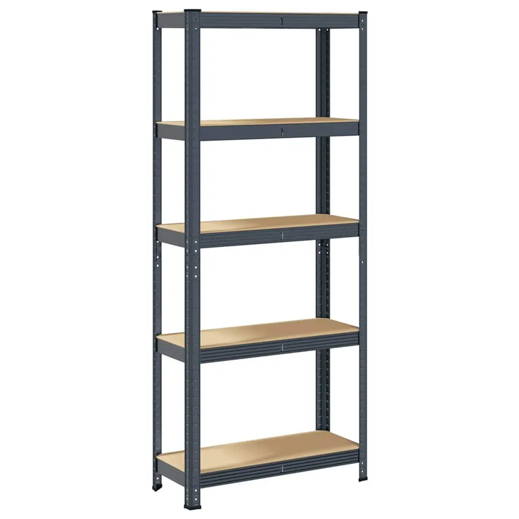 5-Layer Storage Shelf for Garage Anthracite Steel Frame Engineered Wood