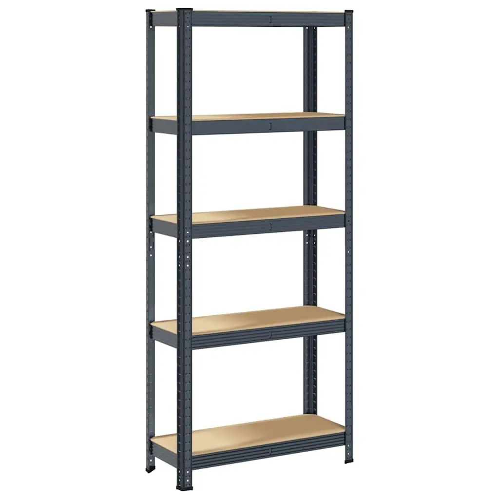 5-Layer Storage Shelf for Garage Anthracite Steel Frame Engineered Wood