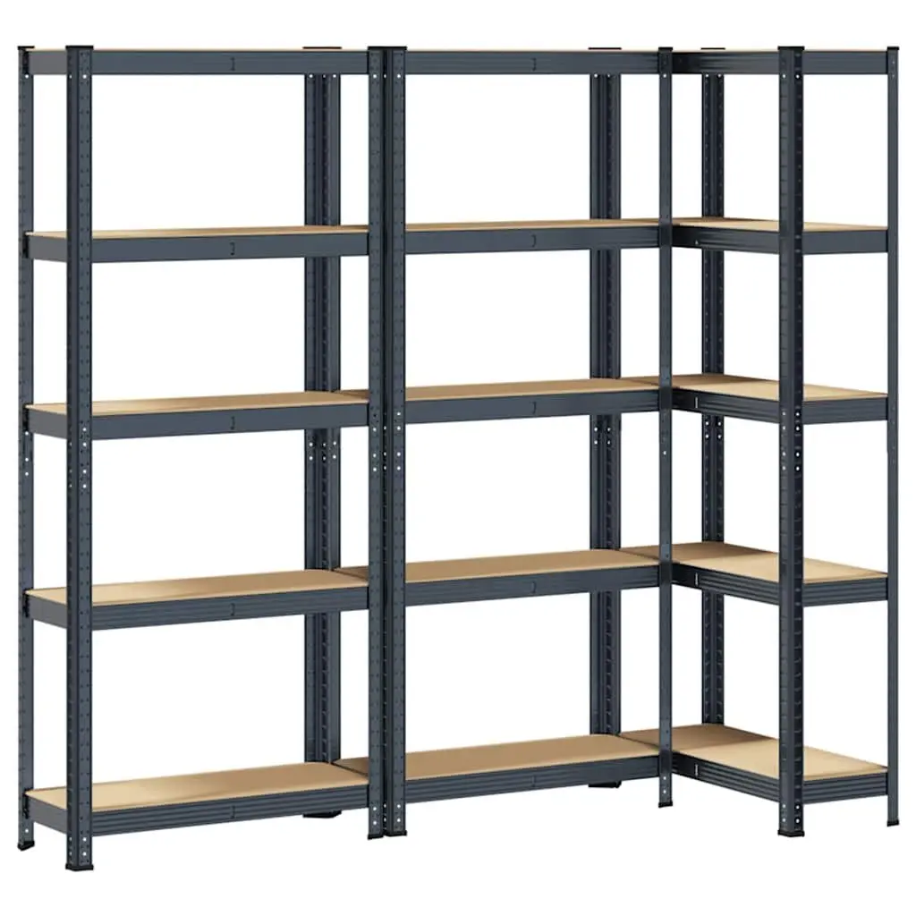 Industrial Storage Shelves Garage 5 Layer Steel Engineered Wood