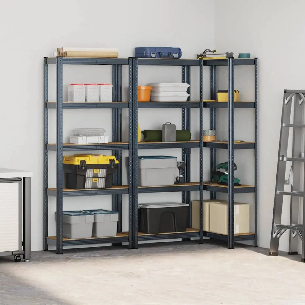 Industrial Storage Shelves Garage 5 Layer Steel Engineered Wood