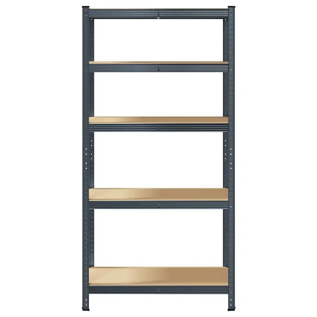 5-Layer Industrial Storage Shelf Anthracite Steel Engineered Wood Garage