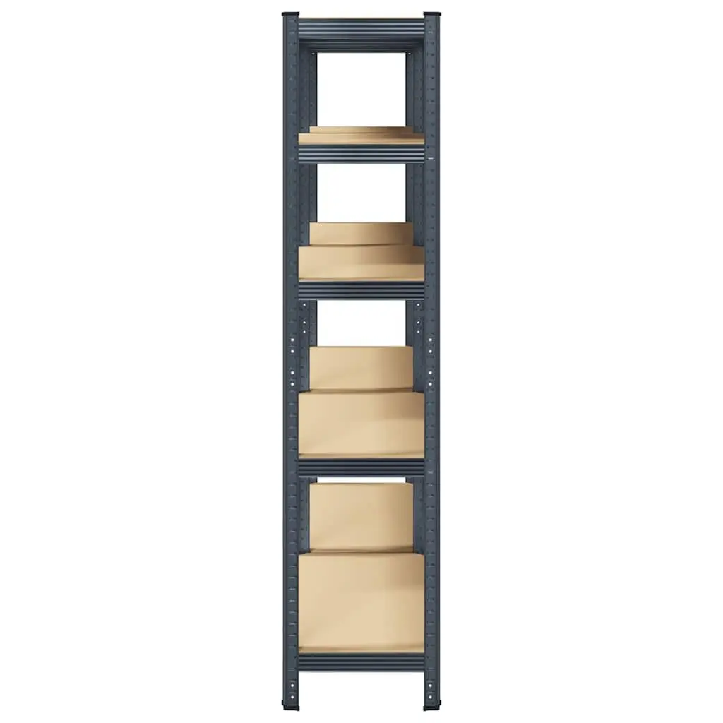 5-Layer Industrial Storage Shelves for Home or Office Anthracite 2 Piece