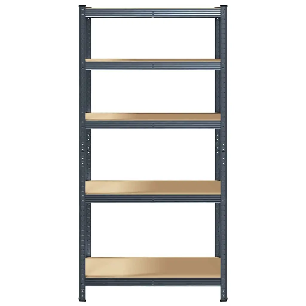 5-Layer Heavy-Duty Industrial Storage Shelf for Residential and Commercial Use Anthracite Steel Engineered Wood